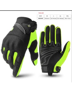 GUANTES CON PROTEC. NEGRO-AMAR. TALLA M