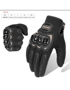 GUANTES CON PROTEC. NEGRO TALLA M
