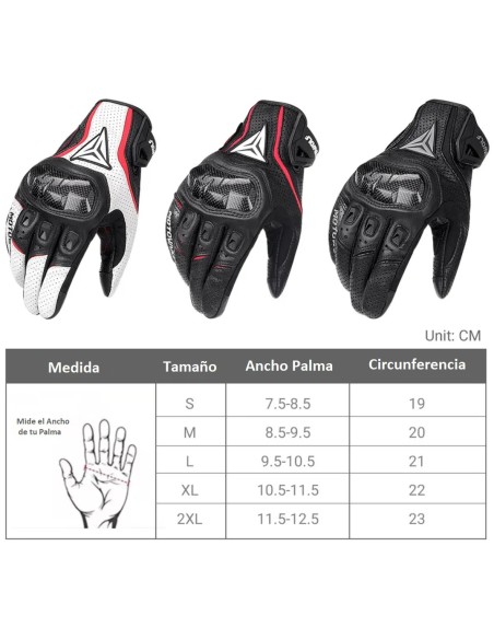 GUANTES DE PIEL CON PROTEC. BLANCO TALLA M (1)