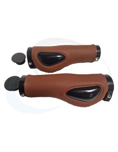 PUÑOS EN PIEL CON GEL MARRON