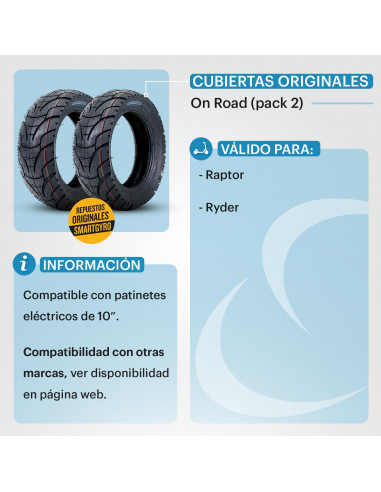 PACK DE 2 NEUMÁTICOS 10" 80/65-6 RAPTOR