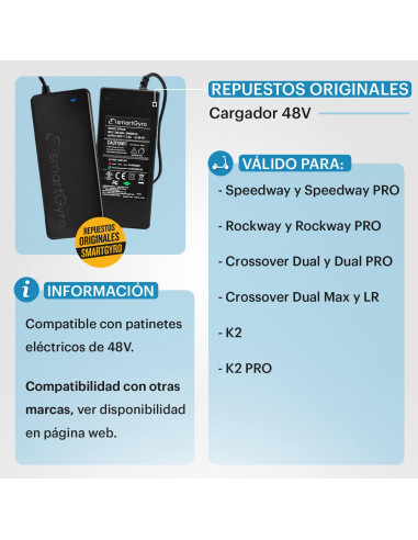 SMARTGYRO CARGADOR 4800 54,6V 2A
