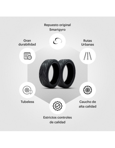 PACK 2 NEUMÁTICOS 10" TUBULESS 10x...