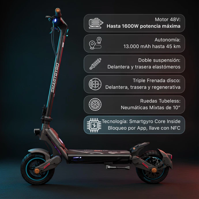 Características Smartgyro Rockway GL