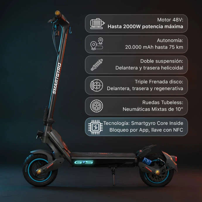 Características Smartgyro Rockway GTS