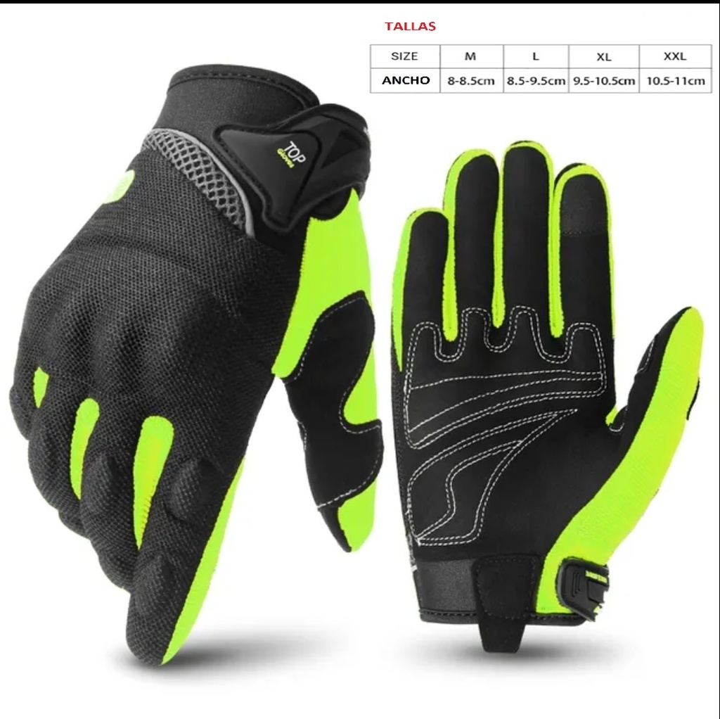 [PP28-089] Guantes Con Protecciones Negro y Amarillo Talla M
