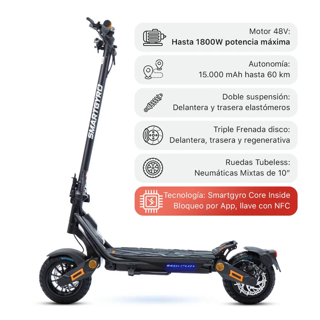 Patinete Eléctrico Smartgyro Rockway Evo Pro Reacondicionado